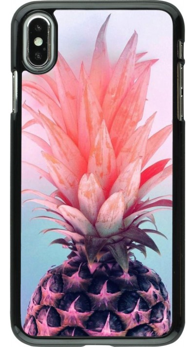 Coque iPhone Xs Max - Purple Pink Pineapple