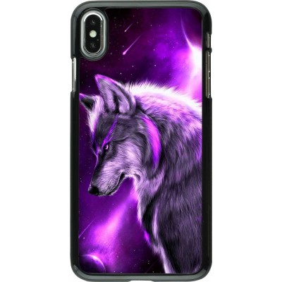 Coque iPhone Xs Max - Purple Sky Wolf