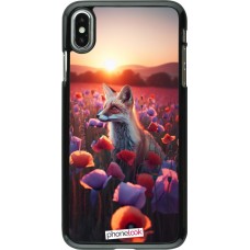 Coque iPhone Xs Max - Renard pourpre au crépuscule