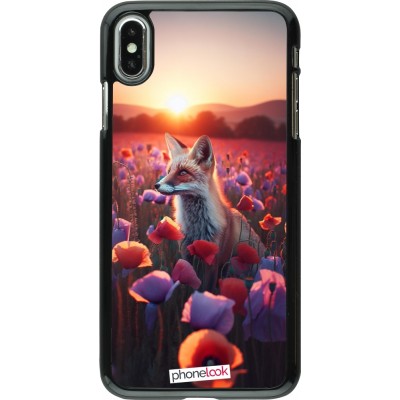 Coque iPhone Xs Max - Renard pourpre au crépuscule