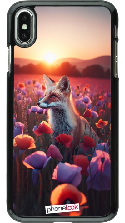 Coque iPhone Xs Max - Renard pourpre au crépuscule