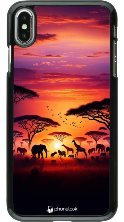 Coque iPhone Xs Max - Safari sunset wildlife