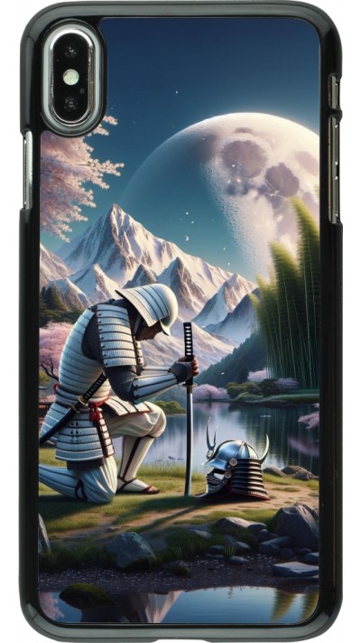 Coque iPhone Xs Max - Samurai Katana Lune