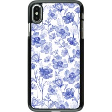 Coque iPhone Xs Max - Spring 23 watercolor blue flowers