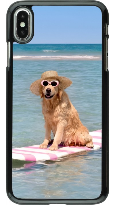 Coque iPhone Xs Max - Summer Dog on Paddle