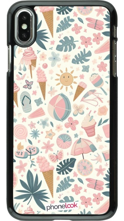 Coque iPhone Xs Max - Summer Pink Pattern