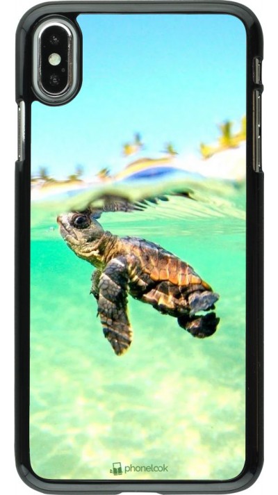 Coque iPhone Xs Max - Turtle Underwater