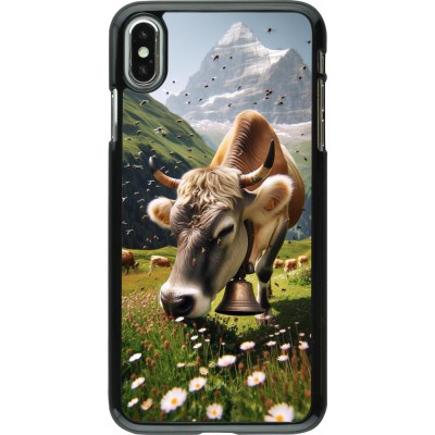 Coque iPhone Xs Max - Vache montagne Valais