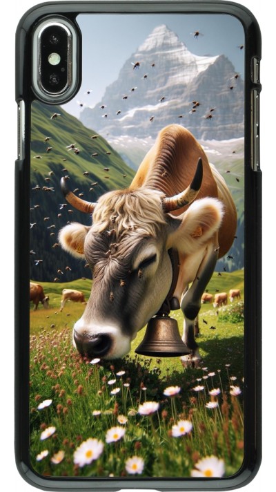 Coque iPhone Xs Max - Vache montagne Valais