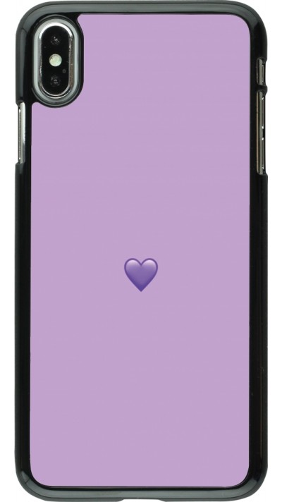 Coque iPhone Xs Max - Valentine 2023 purpule single heart