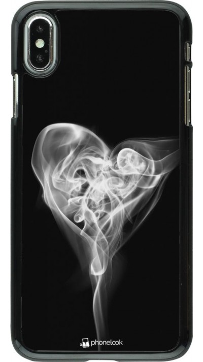 Coque iPhone Xs Max - Valentine 2022 Black Smoke