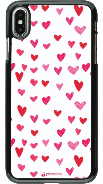 Coque iPhone Xs Max - Valentine 2022 Many pink hearts