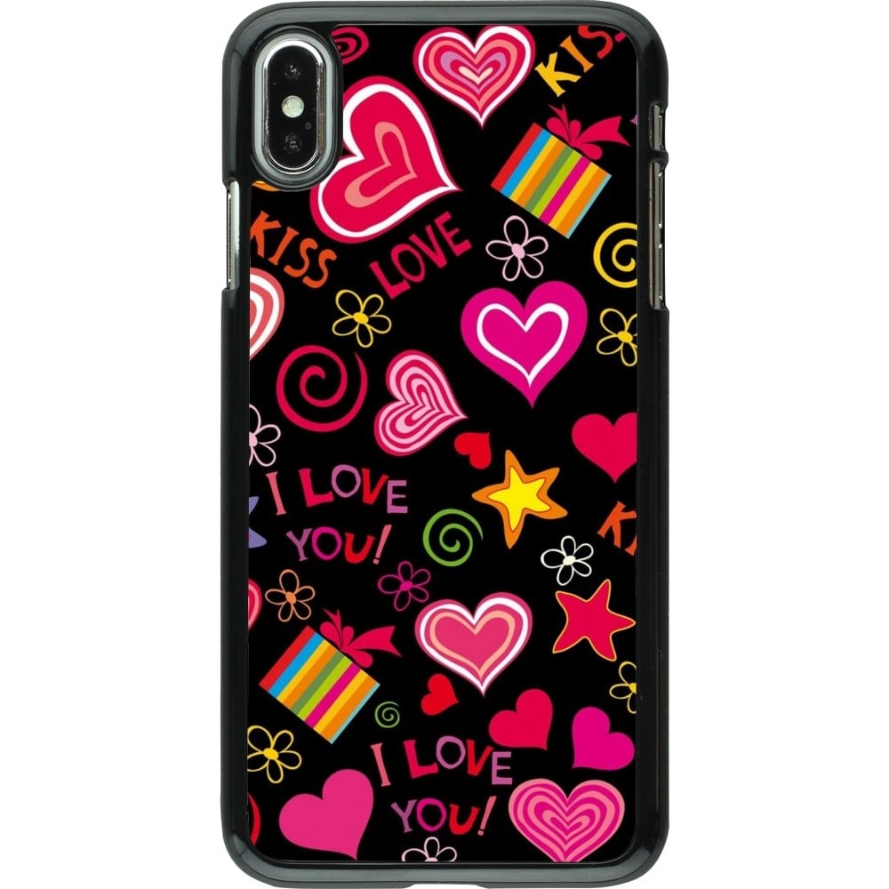 Coque iPhone Xs Max - Valentine 2023 love symbols