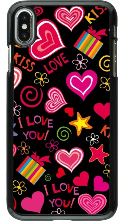 Coque iPhone Xs Max - Valentine 2023 love symbols