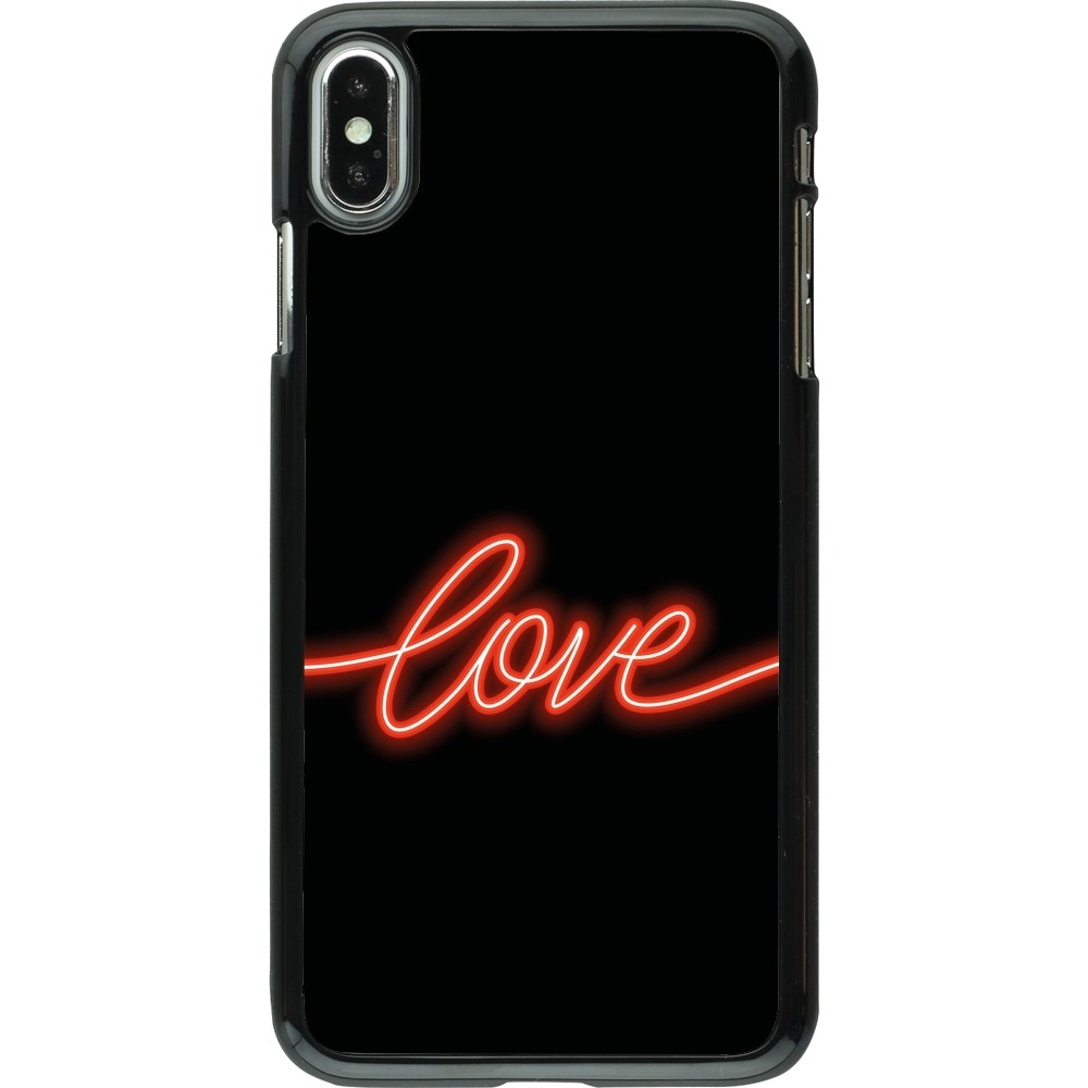 Coque iPhone Xs Max - Valentine 2023 neon love