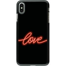 Coque iPhone Xs Max - Valentine 2023 neon love