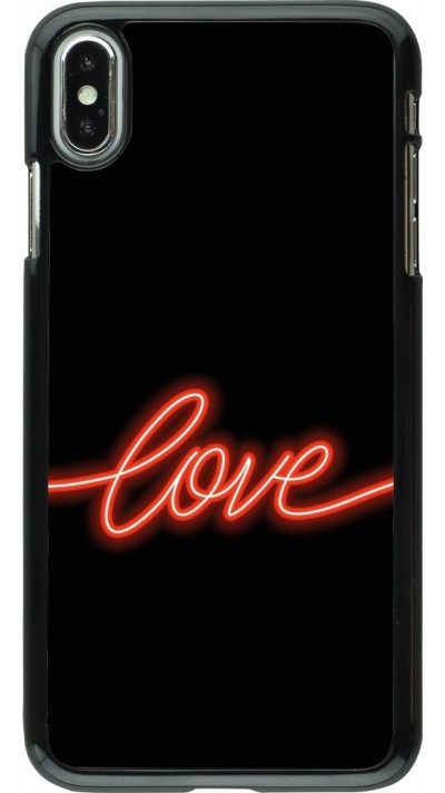 Coque iPhone Xs Max - Valentine 2023 neon love