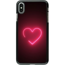 Coque iPhone Xs Max - Valentine 2023 single neon heart