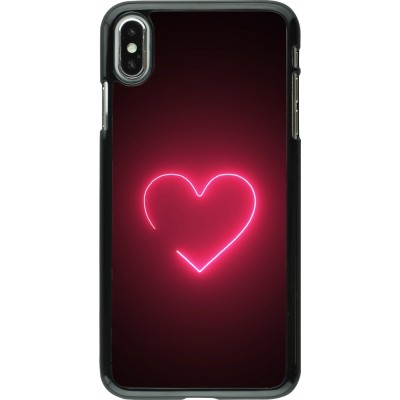 Coque iPhone Xs Max - Valentine 2023 single neon heart