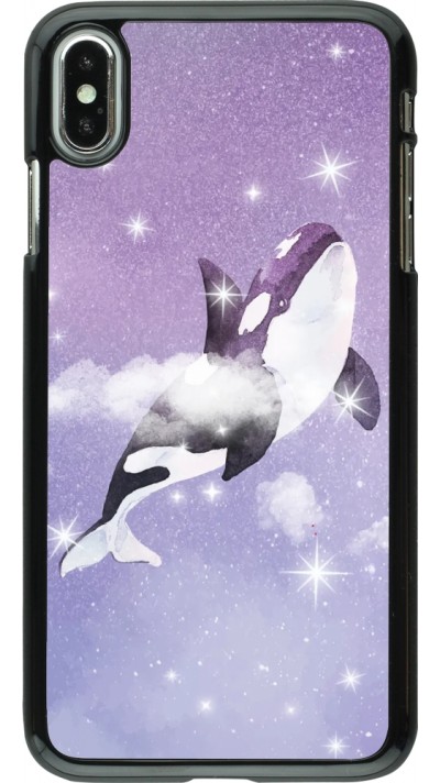 Coque iPhone Xs Max - Whale in sparking stars