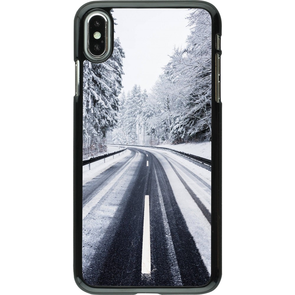 Coque iPhone Xs Max - Winter 22 Snowy Road