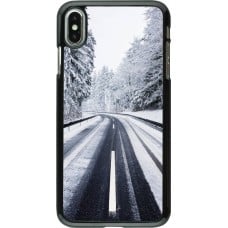 Coque iPhone Xs Max - Winter 22 Snowy Road