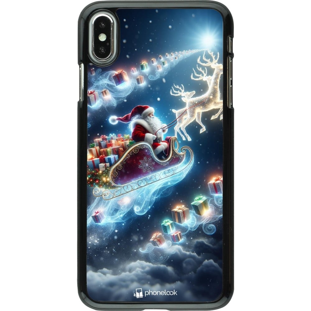 Coque iPhone Xs Max - Noël 2023 Père Noël enchanté