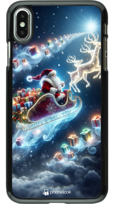 Coque iPhone Xs Max - Noël 2023 Père Noël enchanté