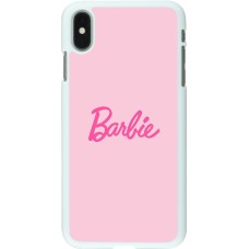 Coque iPhone Xs Max - Plastique blanc Barbie Text