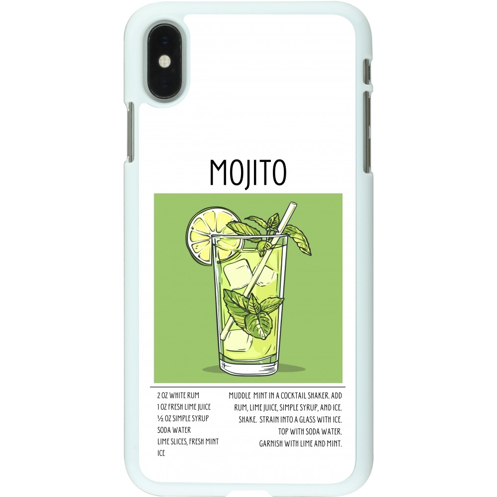 Coque iPhone Xs Max - Plastique blanc Cocktail recette Mojito