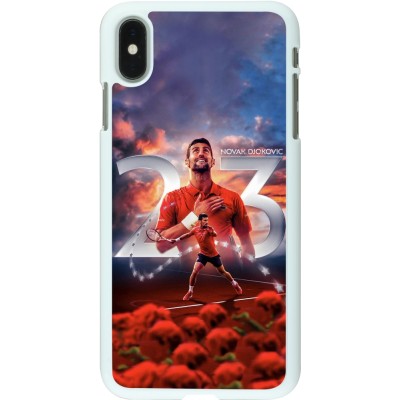 Coque iPhone Xs Max - Plastique blanc Djokovic 23 Grand Slam