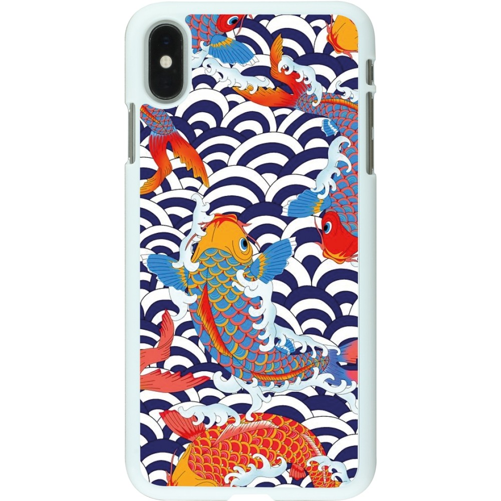 Coque iPhone Xs Max - Plastique blanc Easter 2023 japanese fish