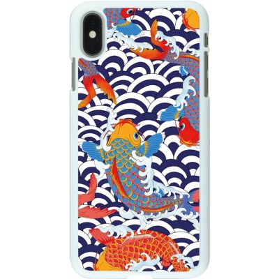 Coque iPhone Xs Max - Plastique blanc Easter 2023 japanese fish