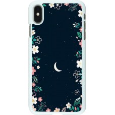 Coque iPhone Xs Max - Plastique blanc Flowers space