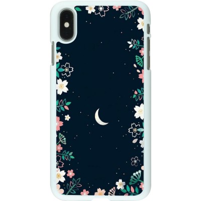 Coque iPhone Xs Max - Plastique blanc Flowers space