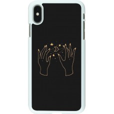 Coque iPhone Xs Max - Plastique blanc Grey magic hands