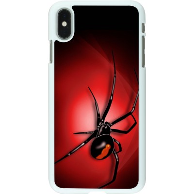 Coque iPhone Xs Max - Plastique blanc Halloween 2023 spider black widow