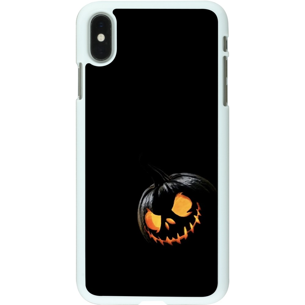 Coque iPhone Xs Max - Plastique blanc Halloween 2023 discreet pumpkin