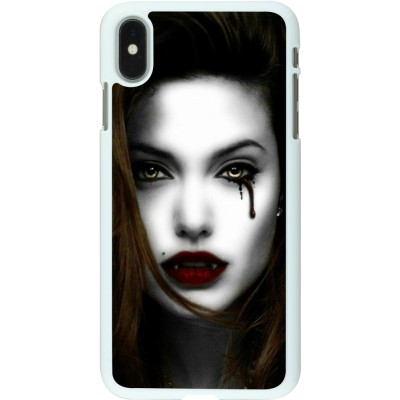 Coque iPhone Xs Max - Plastique blanc Halloween 2023 gothic vampire