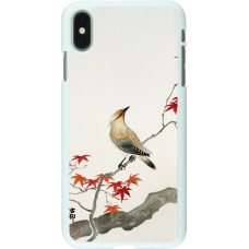 Coque iPhone Xs Max - Plastique blanc Japanese Bird