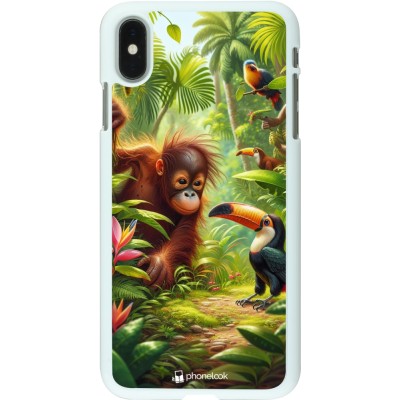 Coque iPhone Xs Max - Plastique blanc Jungle Tropicale Tayrona