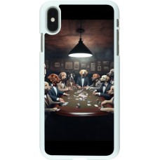 Coque iPhone Xs Max - Plastique blanc Les pokerdogs