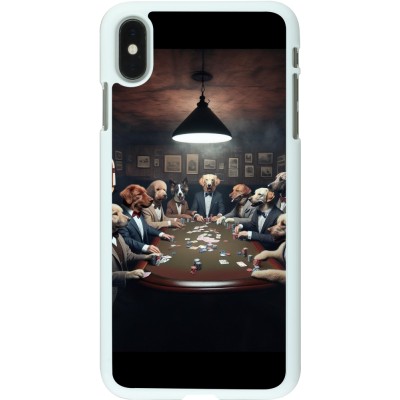 Coque iPhone Xs Max - Plastique blanc Les pokerdogs