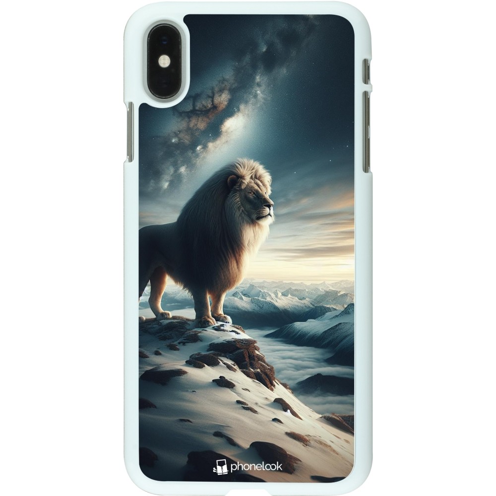 Coque iPhone Xs Max - Plastique blanc Le lion blanc