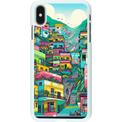 Coque iPhone Xs Max - Plastique blanc Medellin Comuna 13 Art