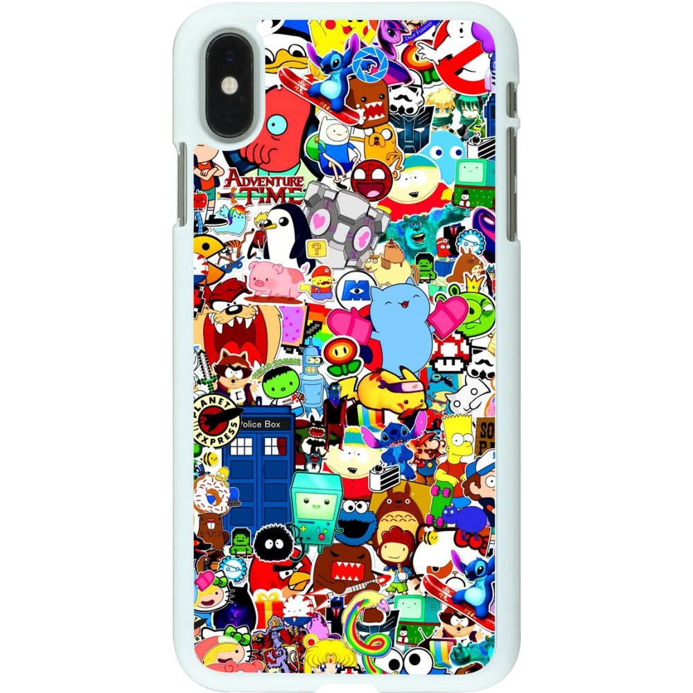 Coque iPhone Xs Max - Plastique blanc Mixed cartoons