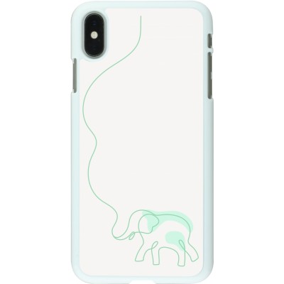 Coque iPhone Xs Max - Plastique blanc Spring 23 baby elephant