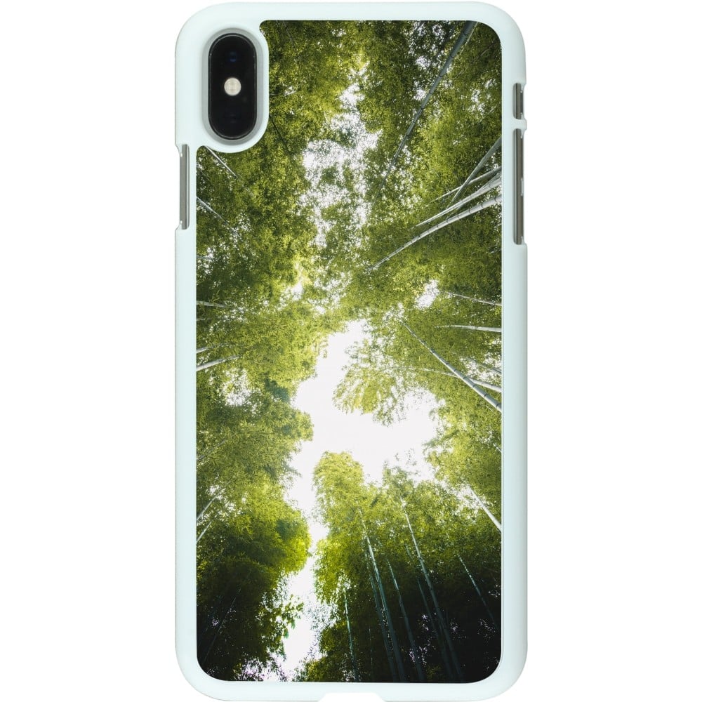 Coque iPhone Xs Max - Plastique blanc Spring 23 forest blue sky