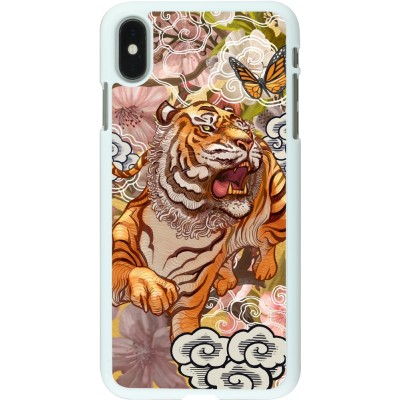 Coque iPhone Xs Max - Plastique blanc Spring 23 japanese tiger