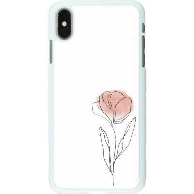 Coque iPhone Xs Max - Plastique blanc Spring 23 minimalist flower